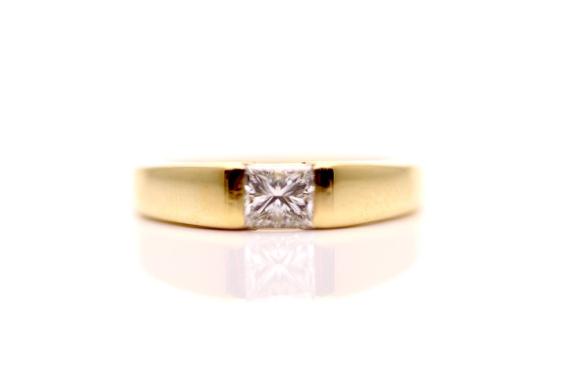 18CT YELLOW GOLD LADIES DIAMOND RING