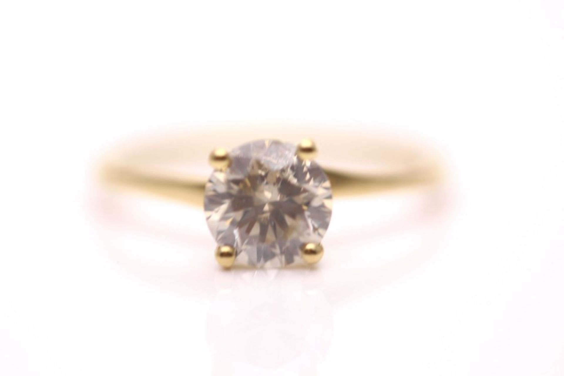 18CT YELLOW GOLD LADIES DIAMOND SOLITAIRE RING