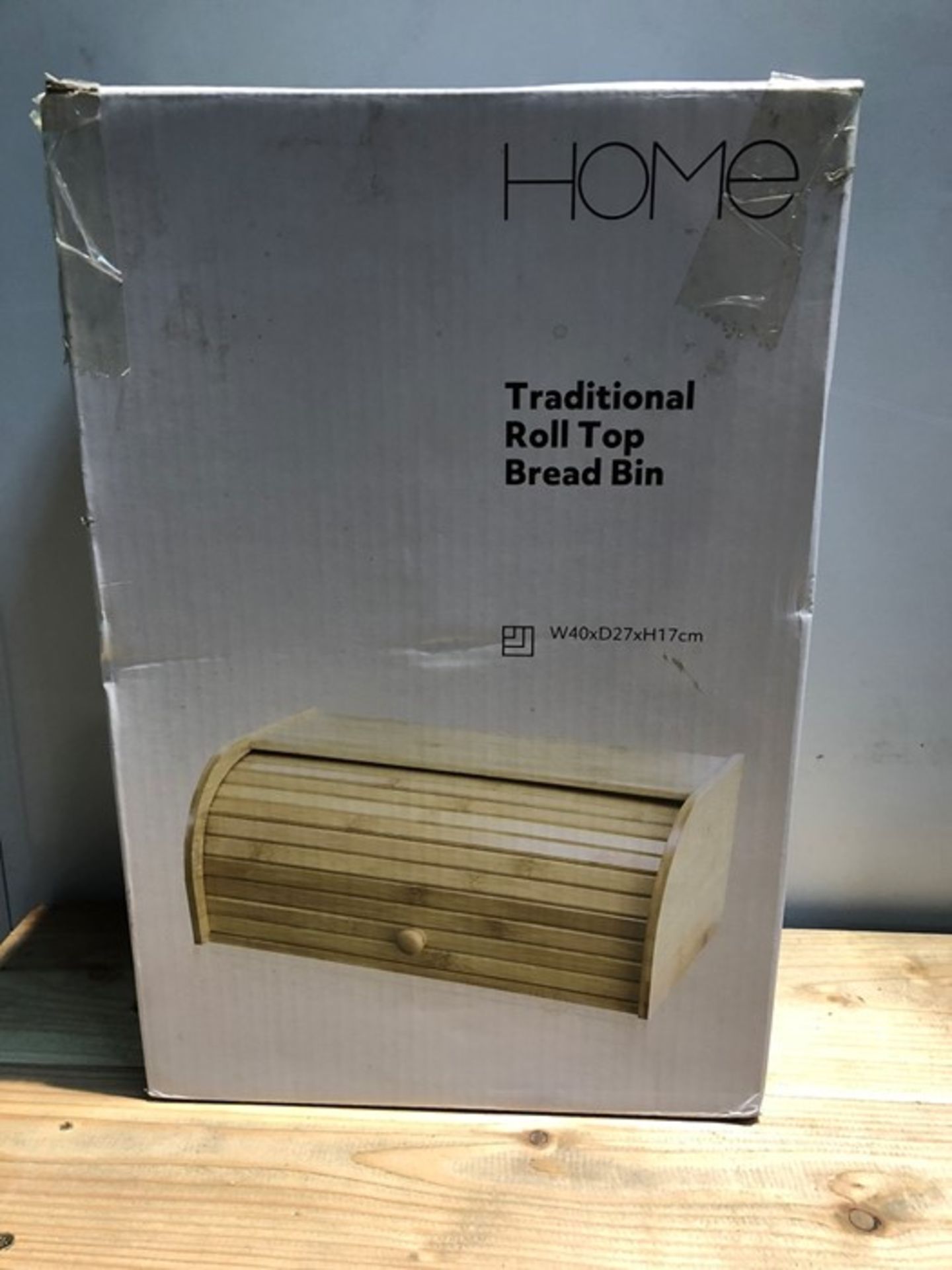1 BOXED HOME TRADITIONAL ROLL TOP BREAD BIN (PUBLIC VIEWING AVAILABLE)