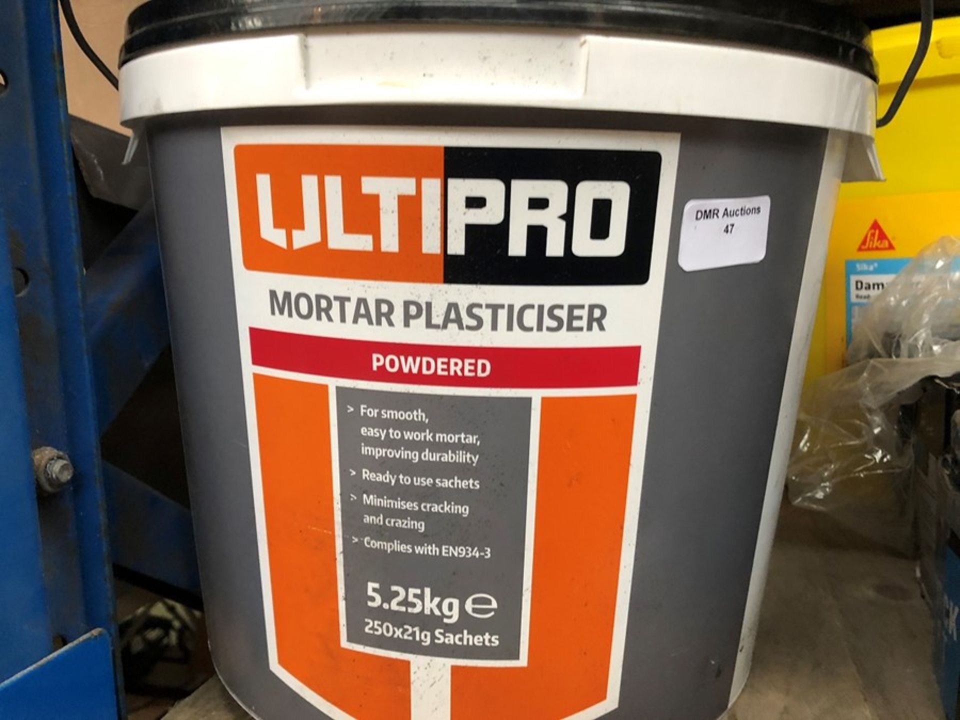 1 BOX TUB OF ULTIPRO MORTAR PLASTICISER - POWDERED / PN - 785 (PUBLIC VIEWING AVAILABLE)
