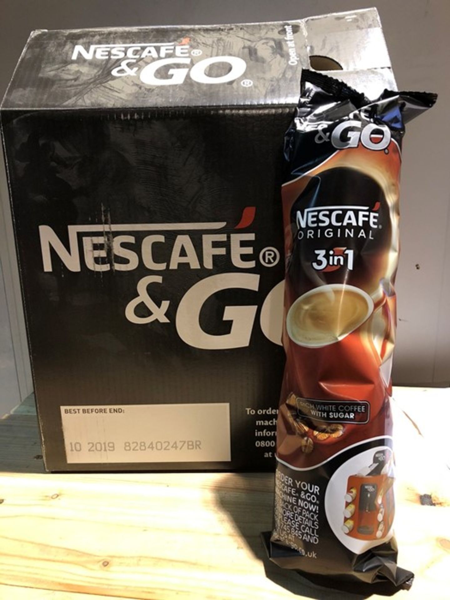 1 LOT TO CONTAIN 1 BOXED SET OF 12 PACKS CONTAINING 12 3-IN-1 NESCAFE GO PACKS / BEST BEFORE; 10/