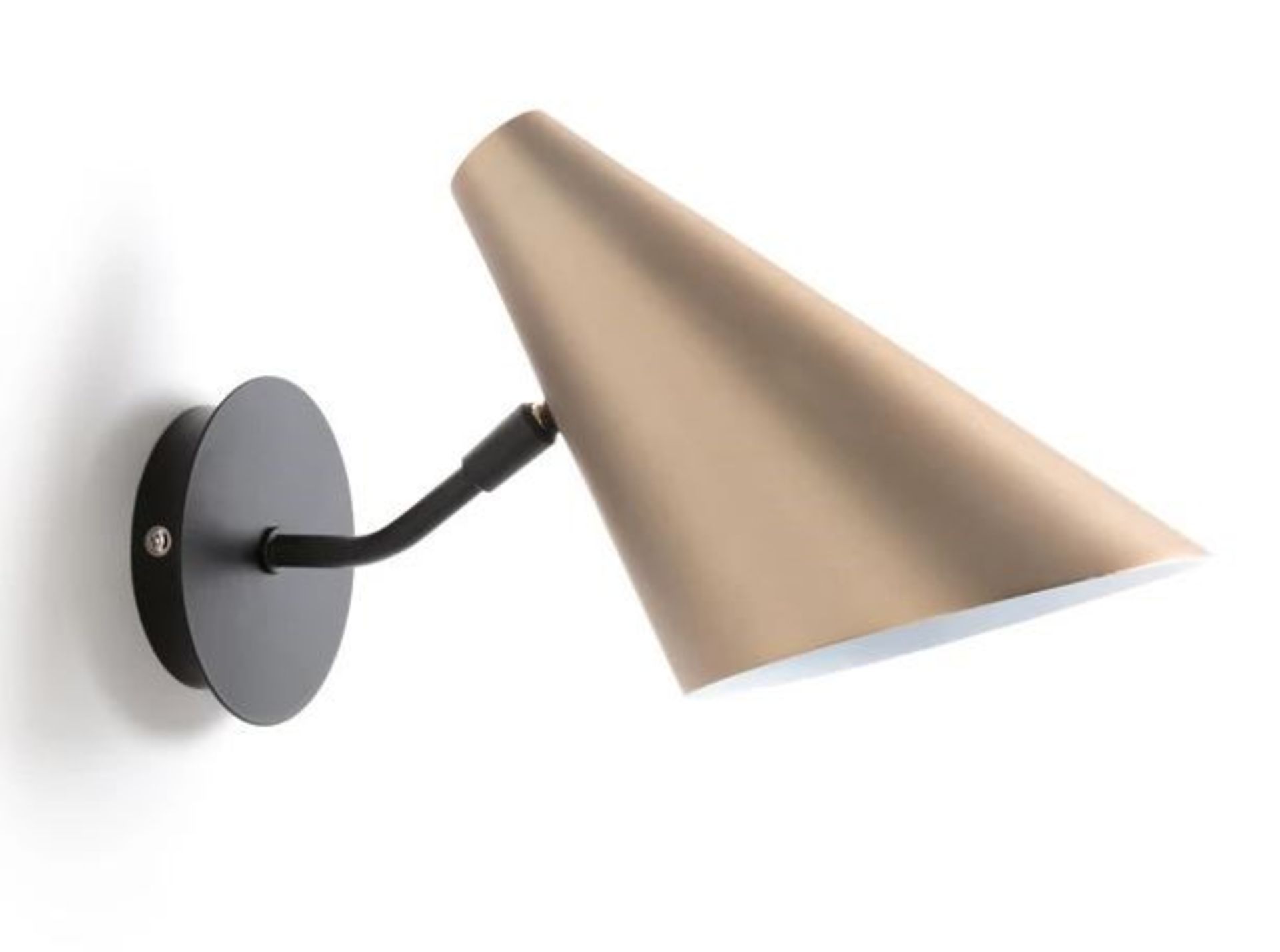 1 BOXED AM.PM BAREA CONTEMPORARY METALLIC WALL LIGHT IN MOCHA - LIGHT BULB NOT INCLUDED / RRP £80.00