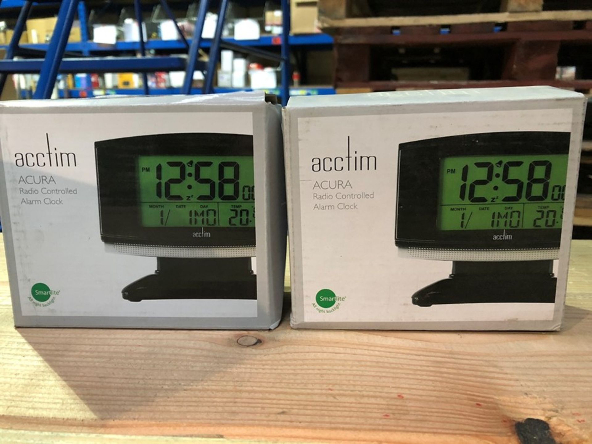 1 LOT TO CONTAIN 2 ACCTIM ACURA RADIO CONTROLLED ALARM CLOCKS / RRP £40.00 / PN - 864 (PUBLIC