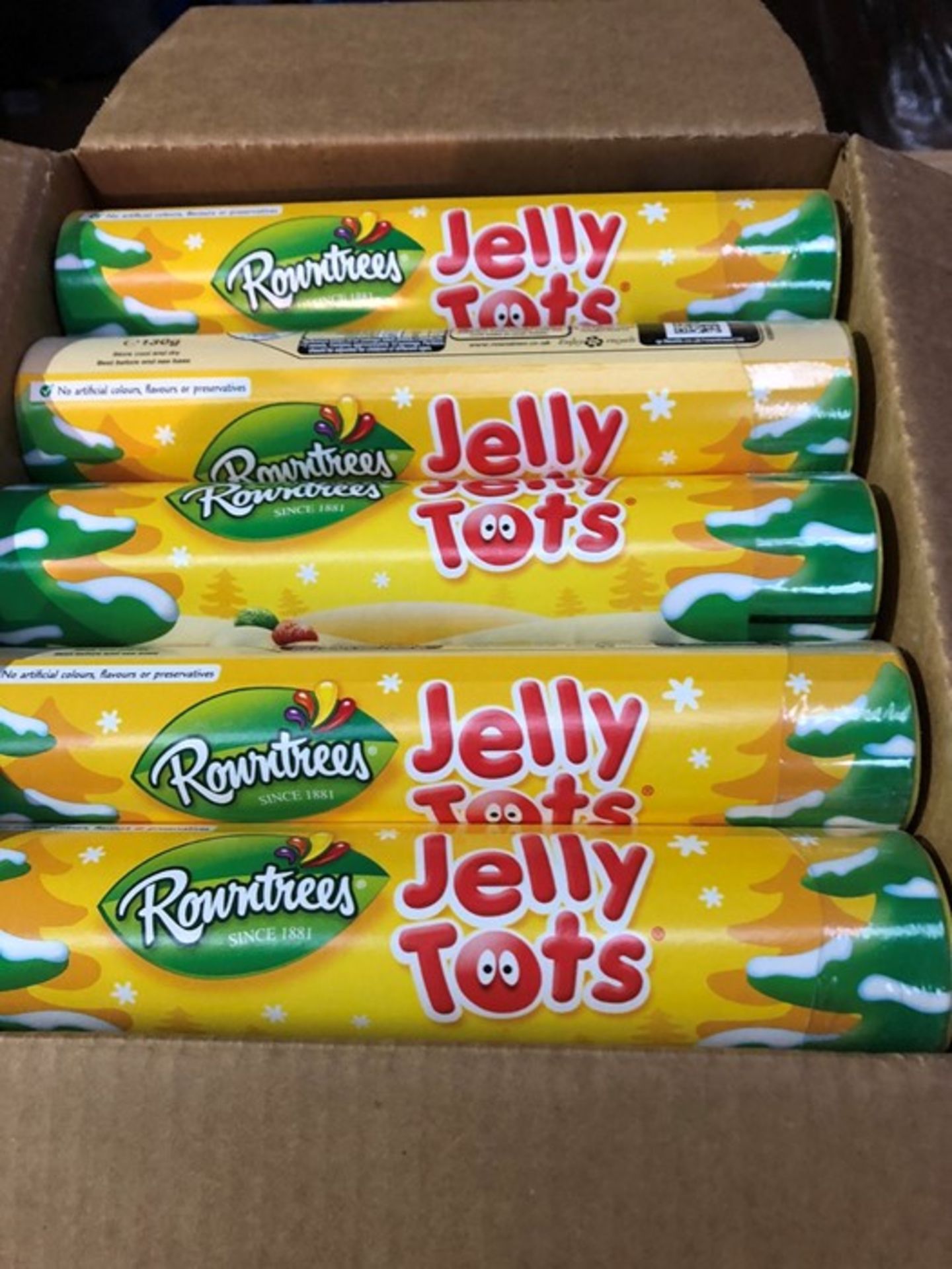 1 LOT TO CONTAIN A BOX OF 15 TUBES OF ROUNDTREES JELLY TOTS / BEST BEFORE: 04/2019 (PUBLIC VIEWING