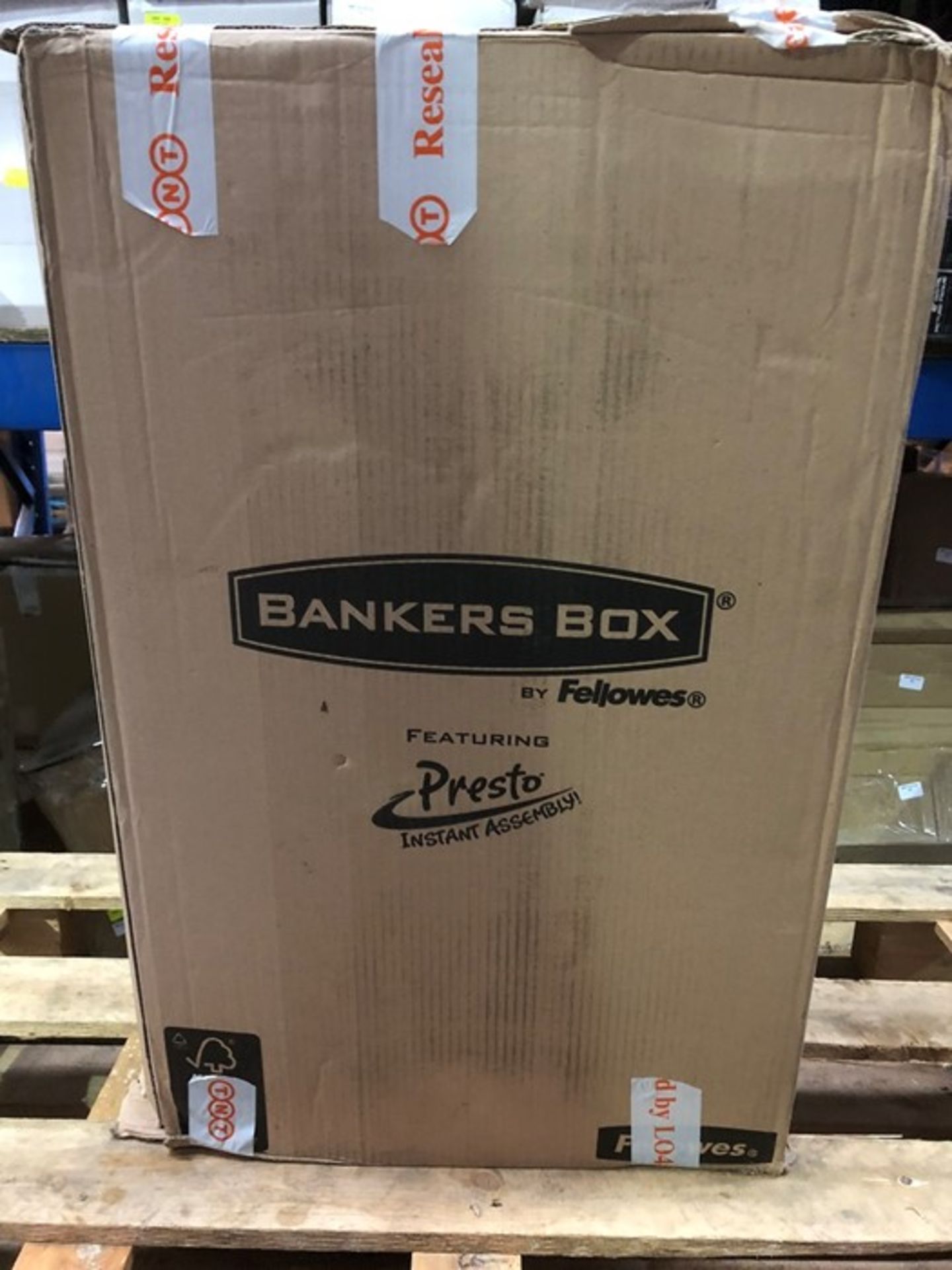 1 BOXED SET OF SEVERAL FELLOWES BANKERS BOXES / PN - 877 (PUBLIC VIEWING AVAILABLE)