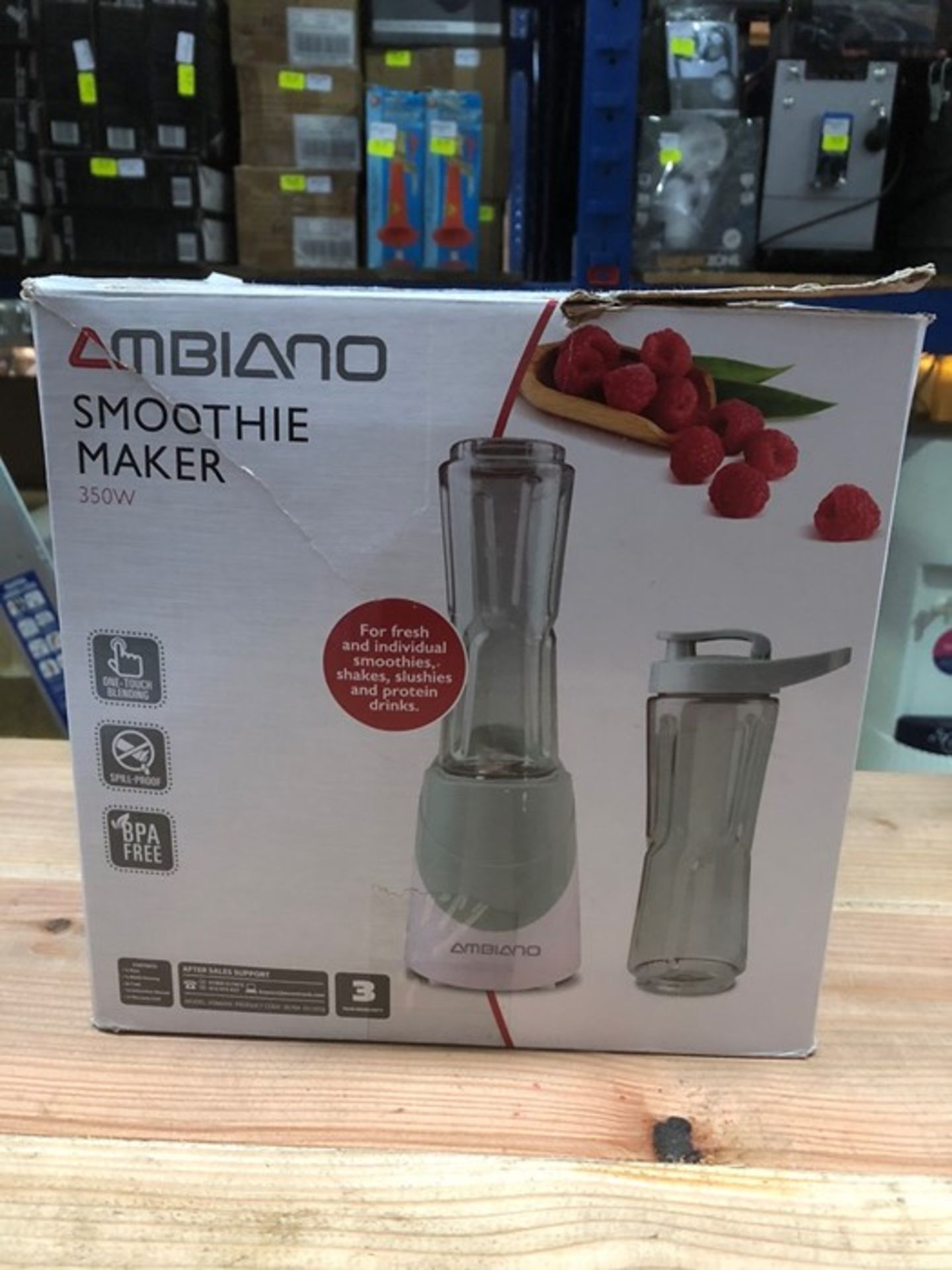 1 BOXED AMBIANO SMOOTHIE MAKER IN GREY / RRP £14.99 (PUBLIC VIEWING AVAILABLE)