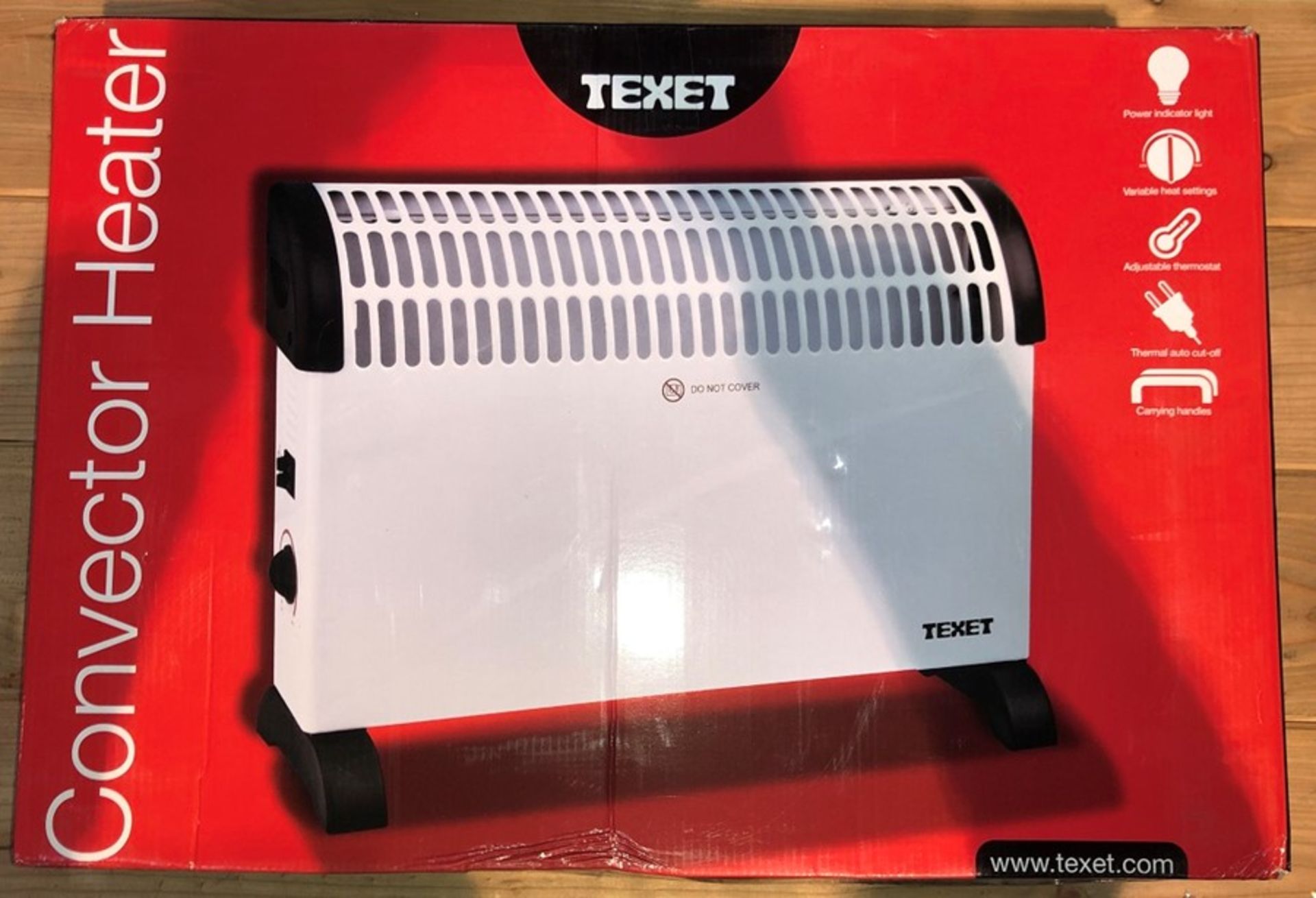 1 BOXED TEXET CONVECTOR HEATER / RRP £30.96 (PUBLIC VIEWING AVAILABLE)