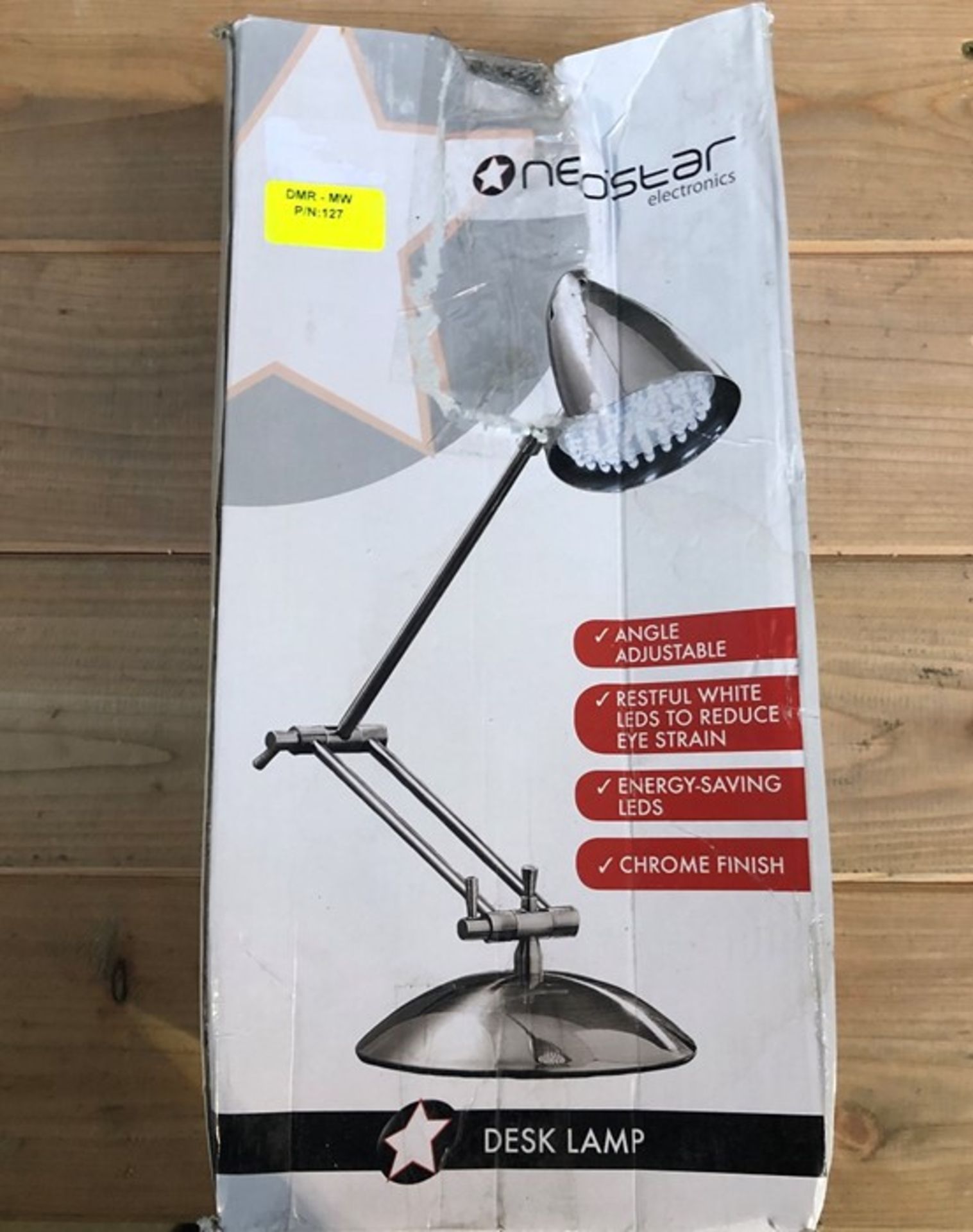 1 BOXED NEOSTAR LED DESK LAMP / RRP £43.20 (PUBLIC VIEWING AVAILABLE)