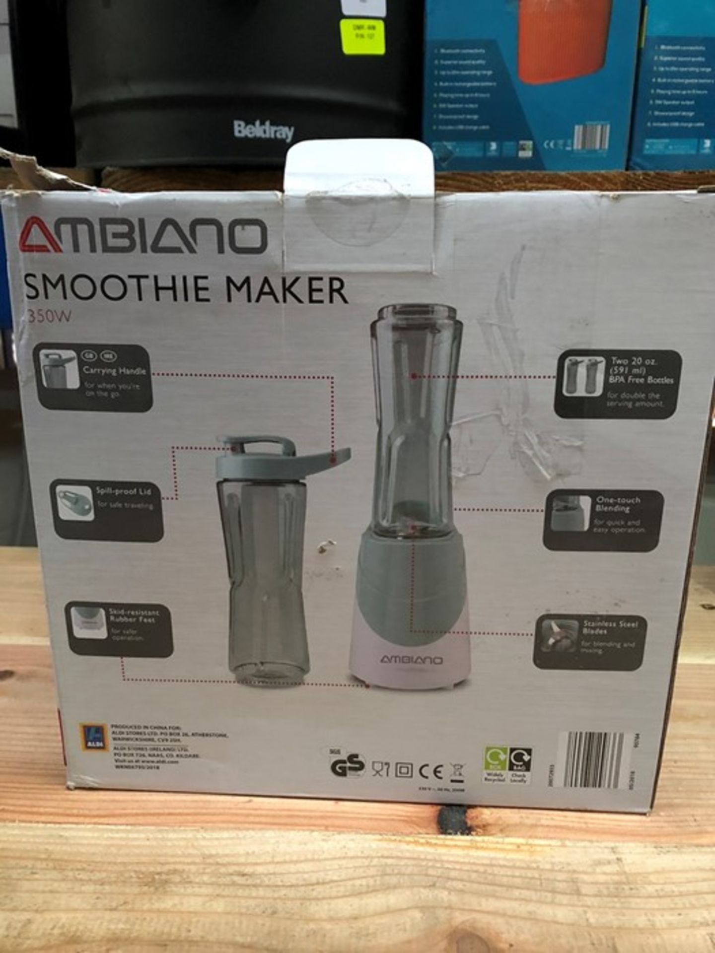 1 BOXED AMBIANO SMOOTHIE MAKER IN GREY / RRP £14.99 (PUBLIC VIEWING AVAILABLE)