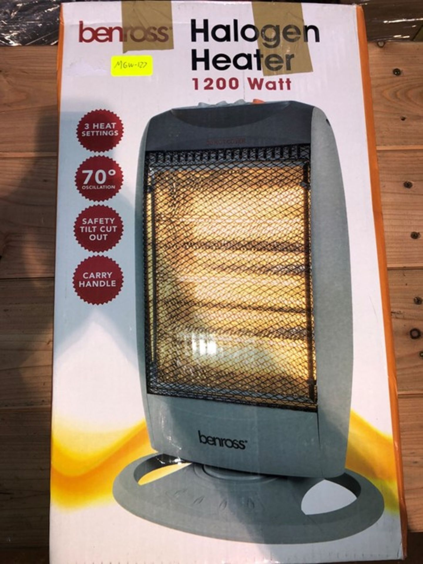 1 BOXED BENROSS HALOGEN HEATER (PUBLIC VIEWING AVAILABLE)