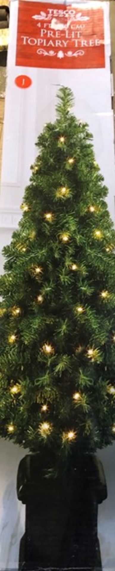1 BOXED 4FT LIT TOPIARY XMAS TREE / RRP £59.95 (PUBLIC VIEWING AVAILABLE)