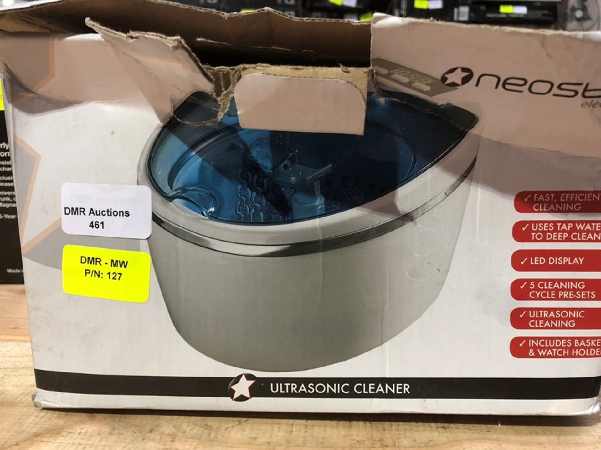 1 BOXED NEOSTAR ULTRASONIC CLEANER / RRP £155.00 (PUBLIC VIEWING AVAILABLE)