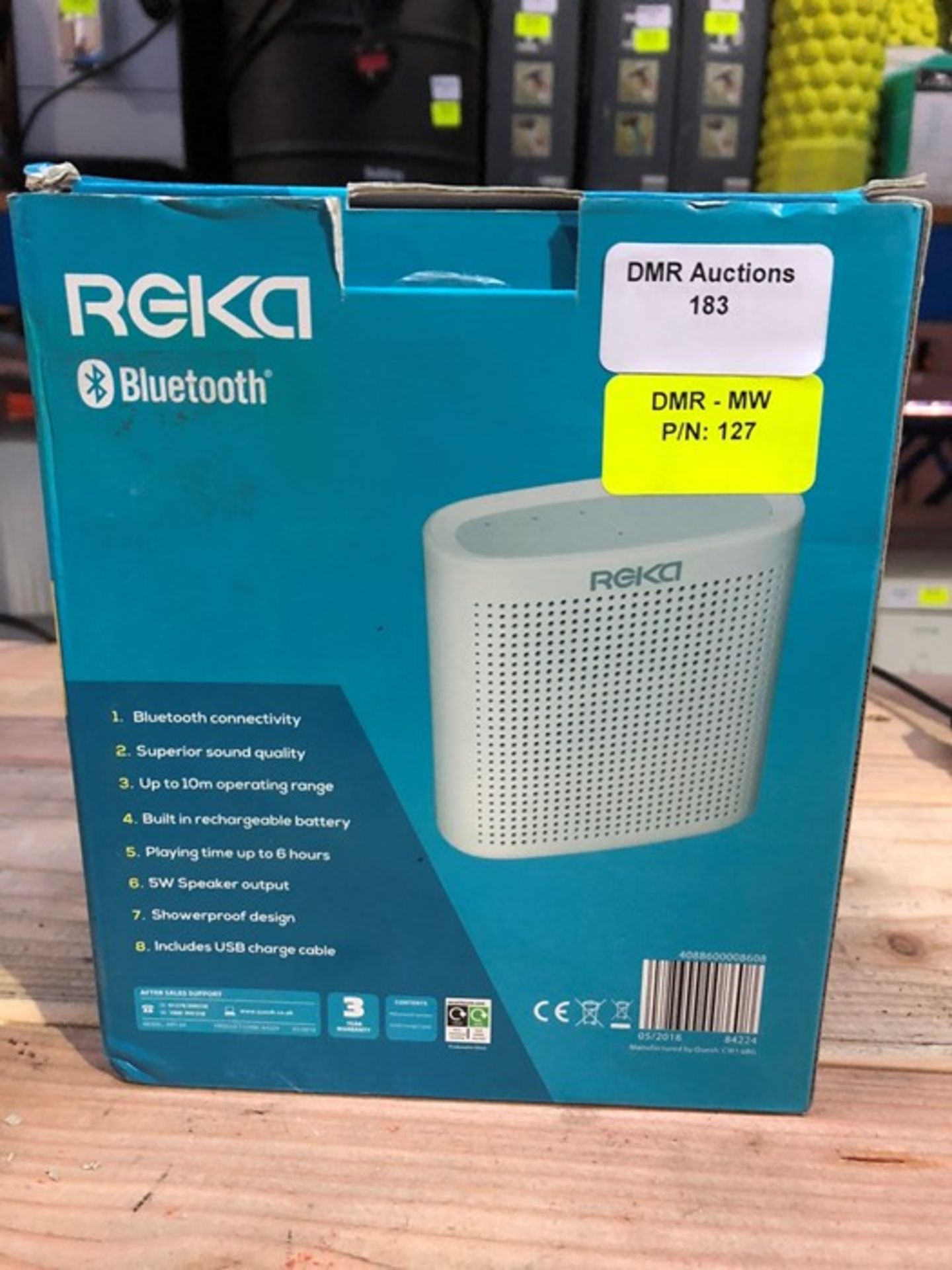 1 BOXED REKA BLUETOOTH OUTDOOR WIRELESS SPEAKER / RRP £27.99 (PUBLIC VIEWING AVAILABLE)