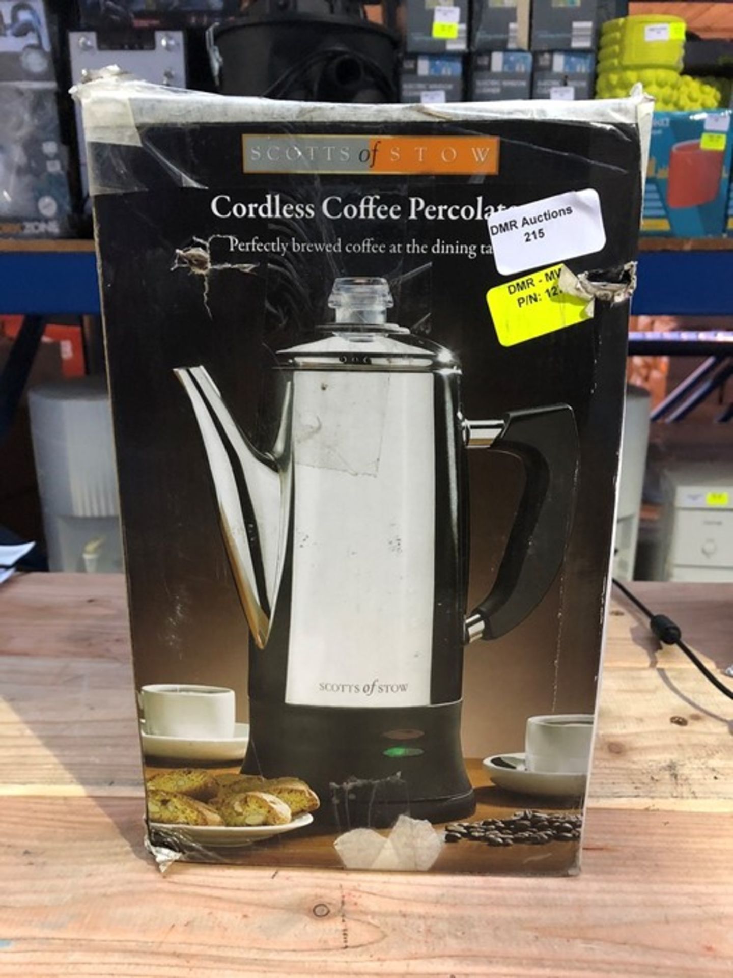 1 BOXED SCOTTS OF STOW CORDLESS COFFEE PERCOLATOR / RRP £39.99 (PUBLIC VIEWING AVAILABLE)