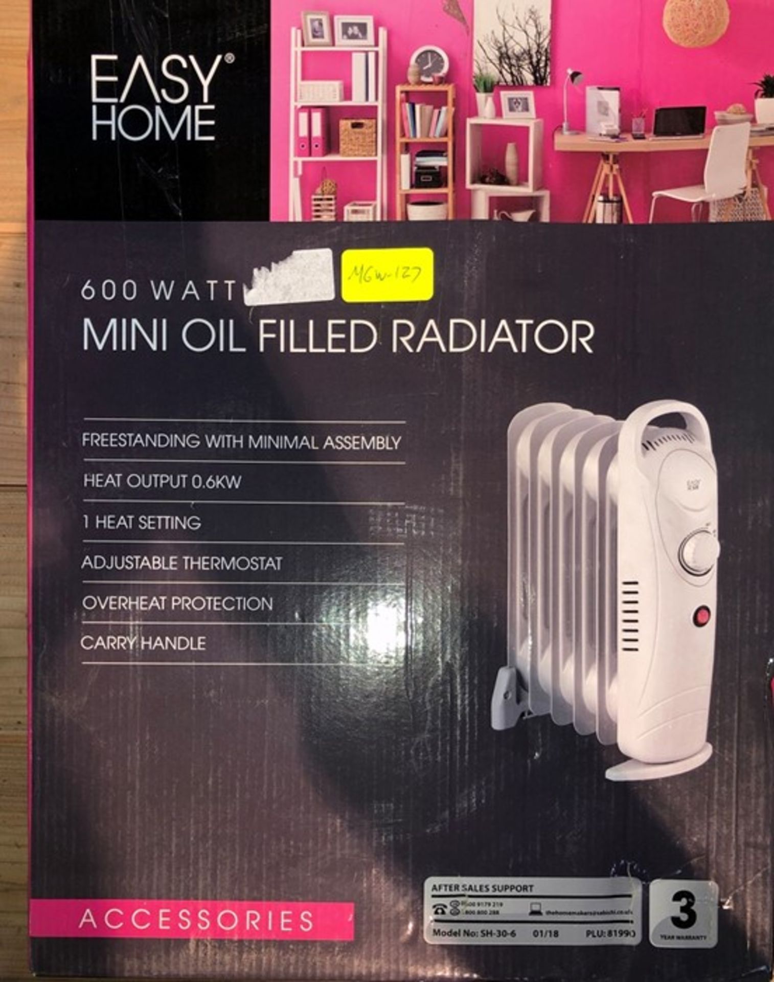 1 BOXED EASY HOME MINI OIL FILLED RADIATOR / RRP £22.99 (PUBLIC VIEWING AVAILABLE)