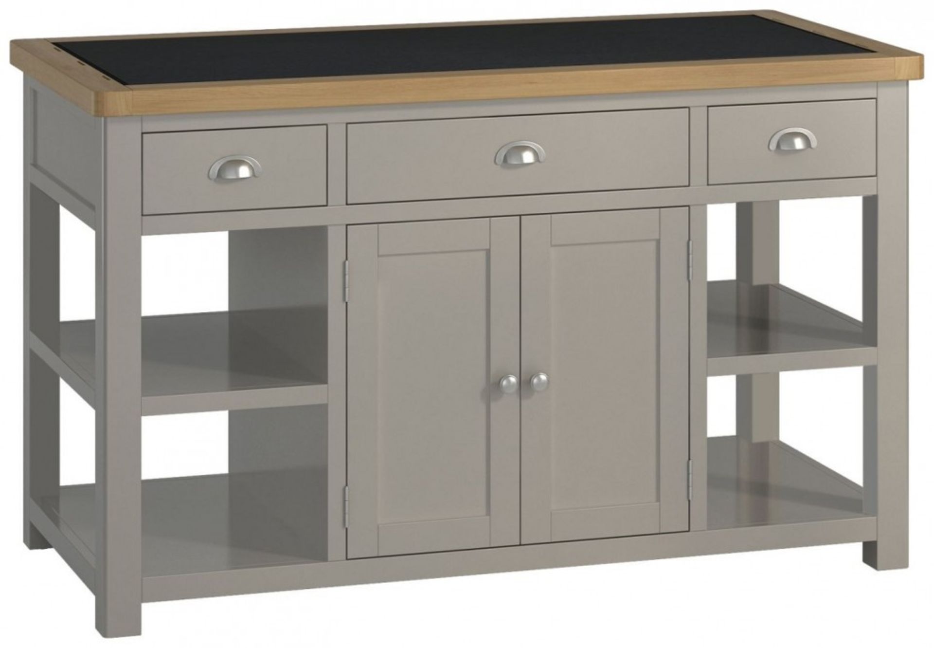 1 BOXED PORTLAND STONE LARGE KITCHEN ISLAND UNIT / RRP £1275.00 (PUBLIC VIEWING AVAILABLE)