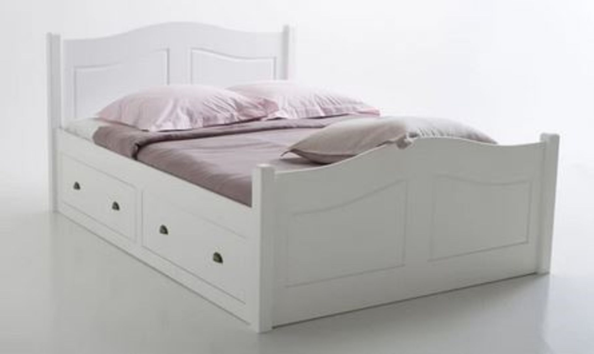 1 GRADE A BOXED DESIGNER AUTHENTIC 4 DRAWER BED IN WHITE / SIZE UNKNOWN / RRP £846.00 (PUBLIC