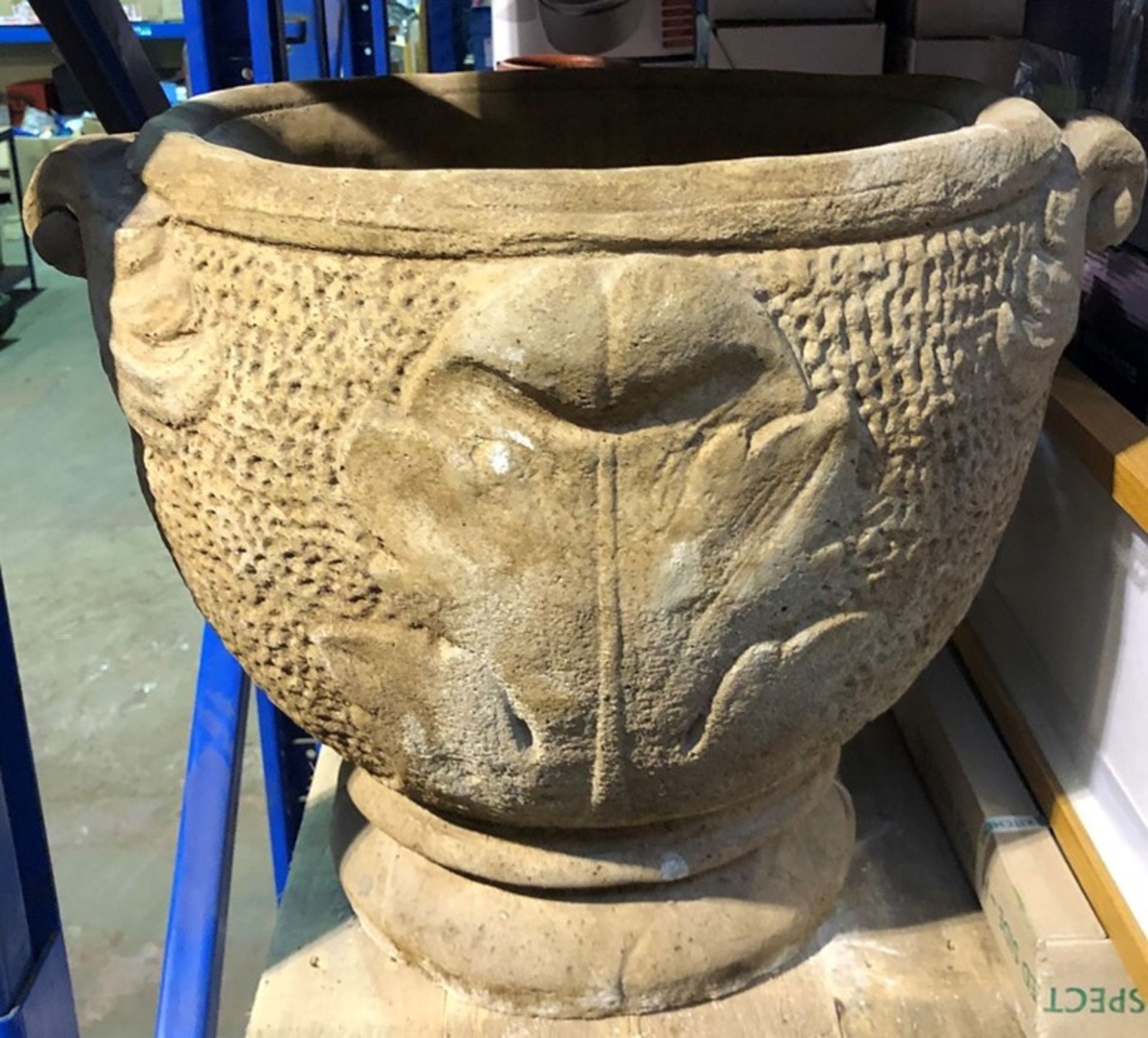 1 STONEWARE GARDEN PLANTER (PUBLIC VIEWING AVAILABLE) - Image 2 of 2