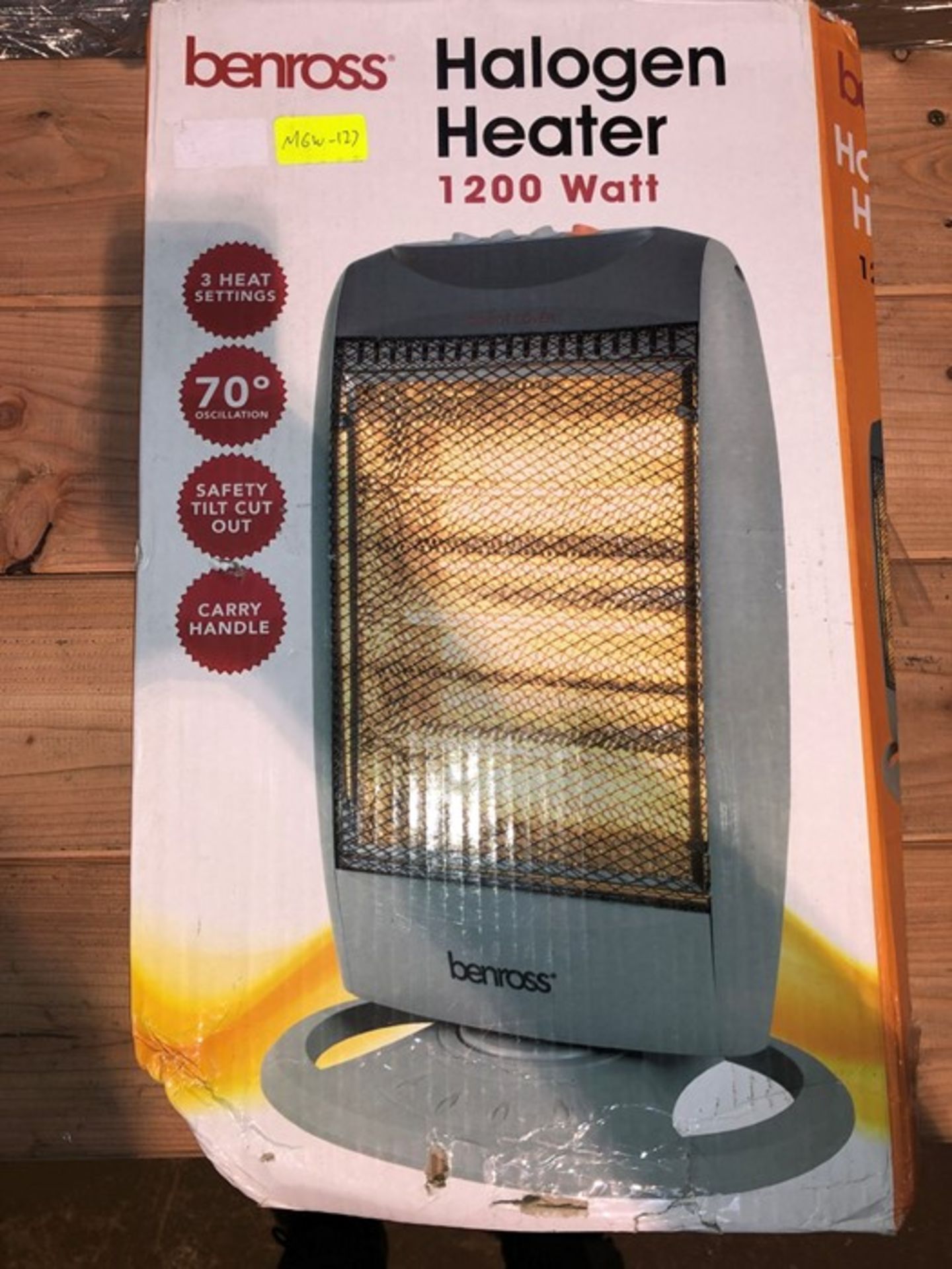 1 BOXED BENROSS HALOGEN HEATER (PUBLIC VIEWING AVAILABLE)