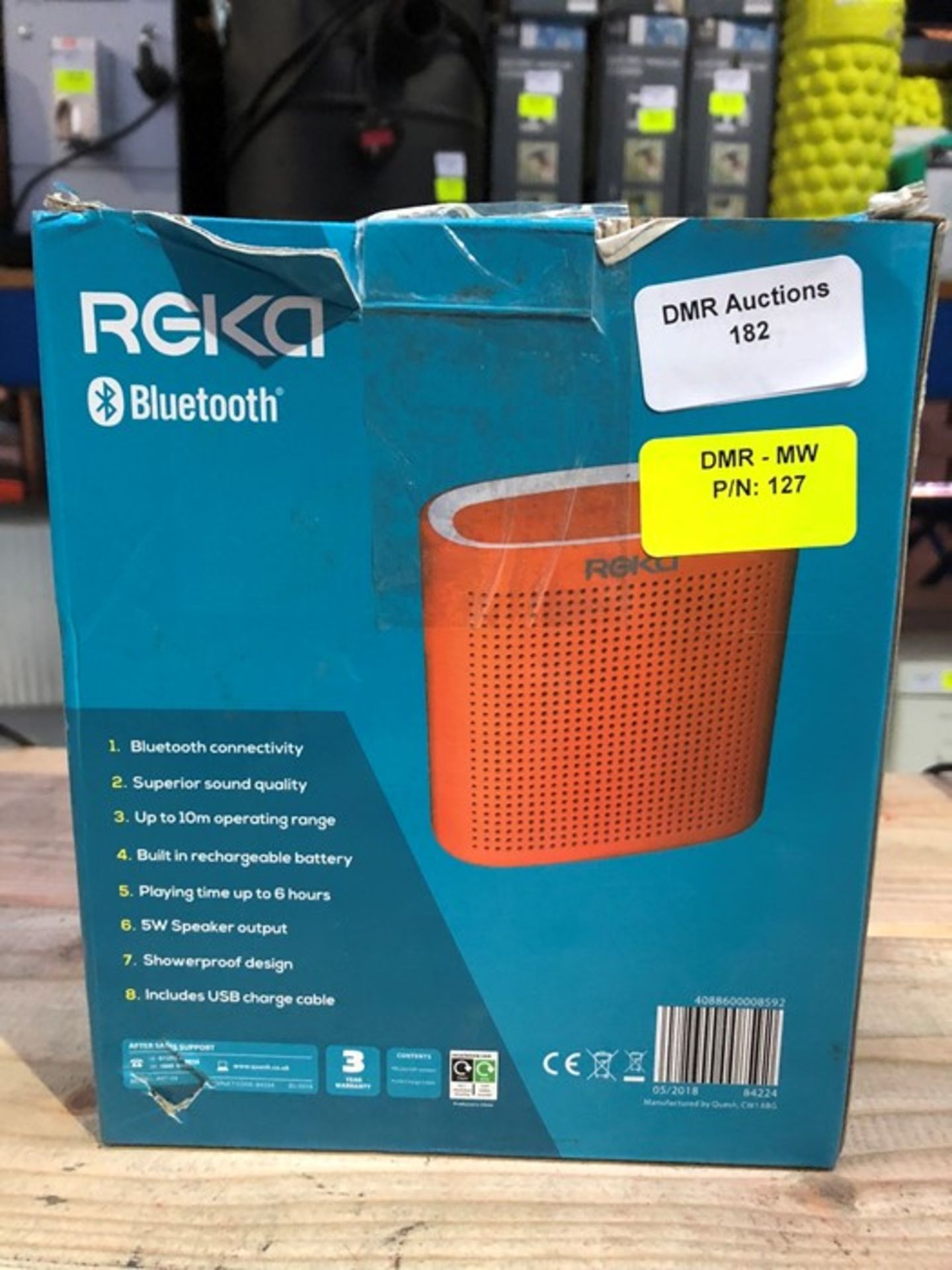 1 BOXED REKA BLUETOOTH OUTDOOR WIRELESS SPEAKER / RRP £27.99 (PUBLIC VIEWING AVAILABLE)