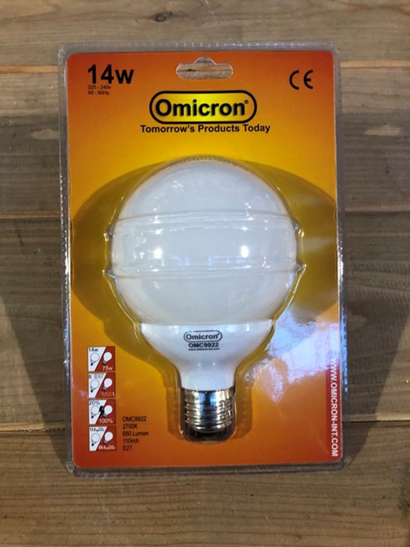 1 LOT TO CONTAIN 12 BOXED OMICRON 14W LIGHT BULBS / RRP £119.88 (PUBLIC VIEWING AVAILABLE)