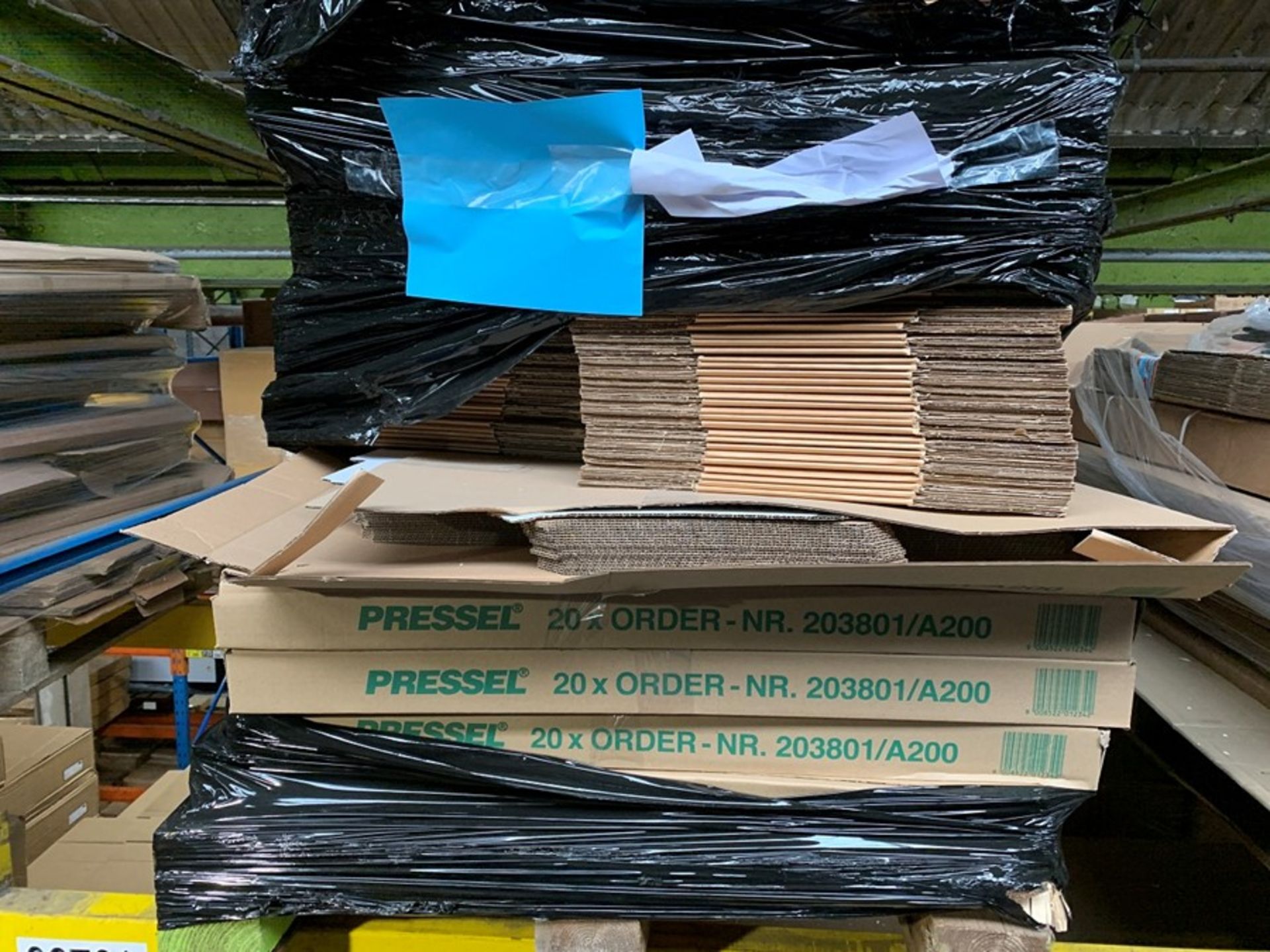 1 LOT TO CONTAIN ASSORTED PRESSEL CARDBOARD BOXES / SIZES WILL VARY (PUBLIC VIEWING AVAILABLE)