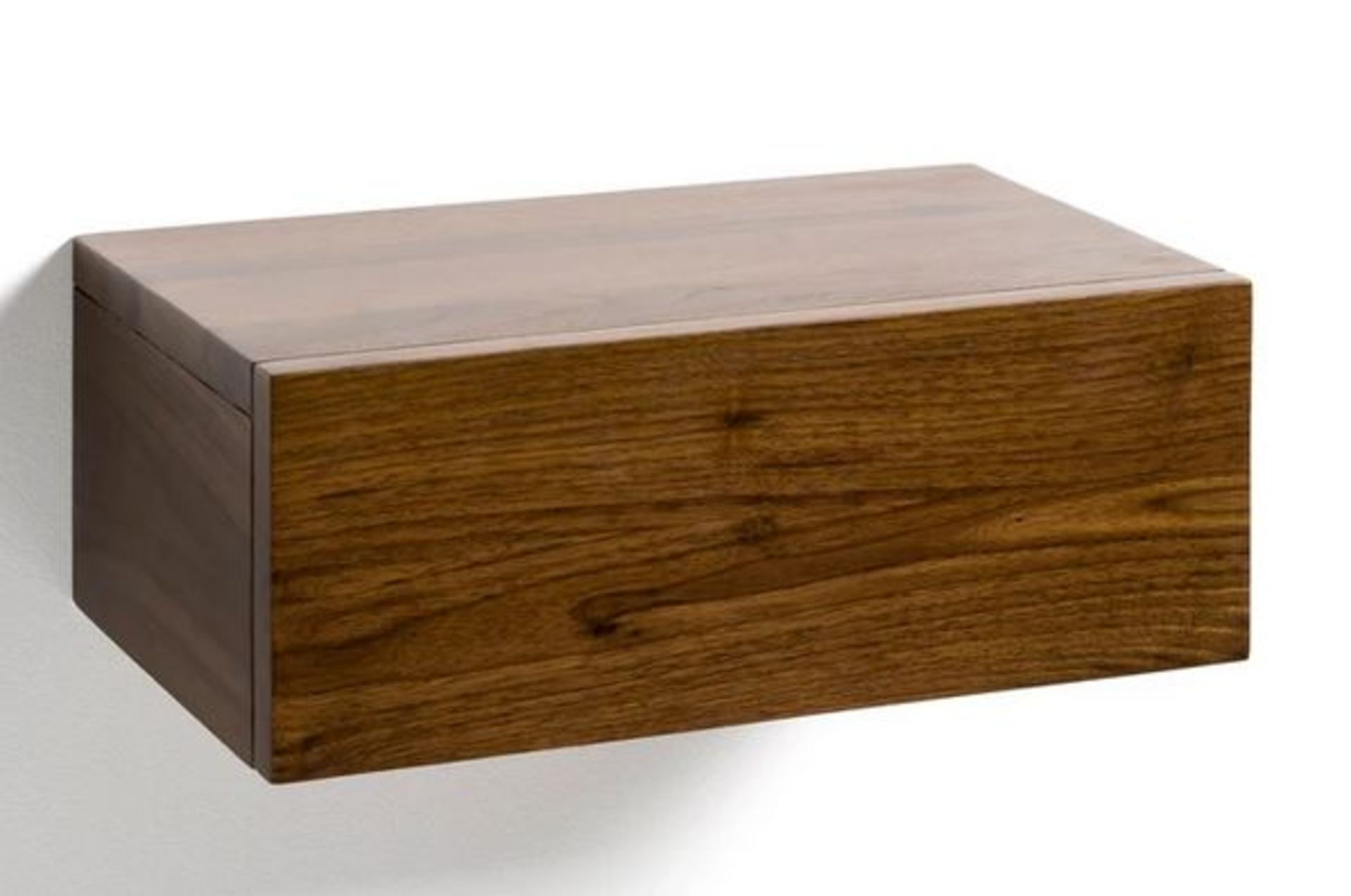 1 BOXED GRADE A VESPER AM.PM SOLID WALNUT BEDSIDE DRAWER / RRP £140.00 (PUBLIC VIEWING AVAILABLE)