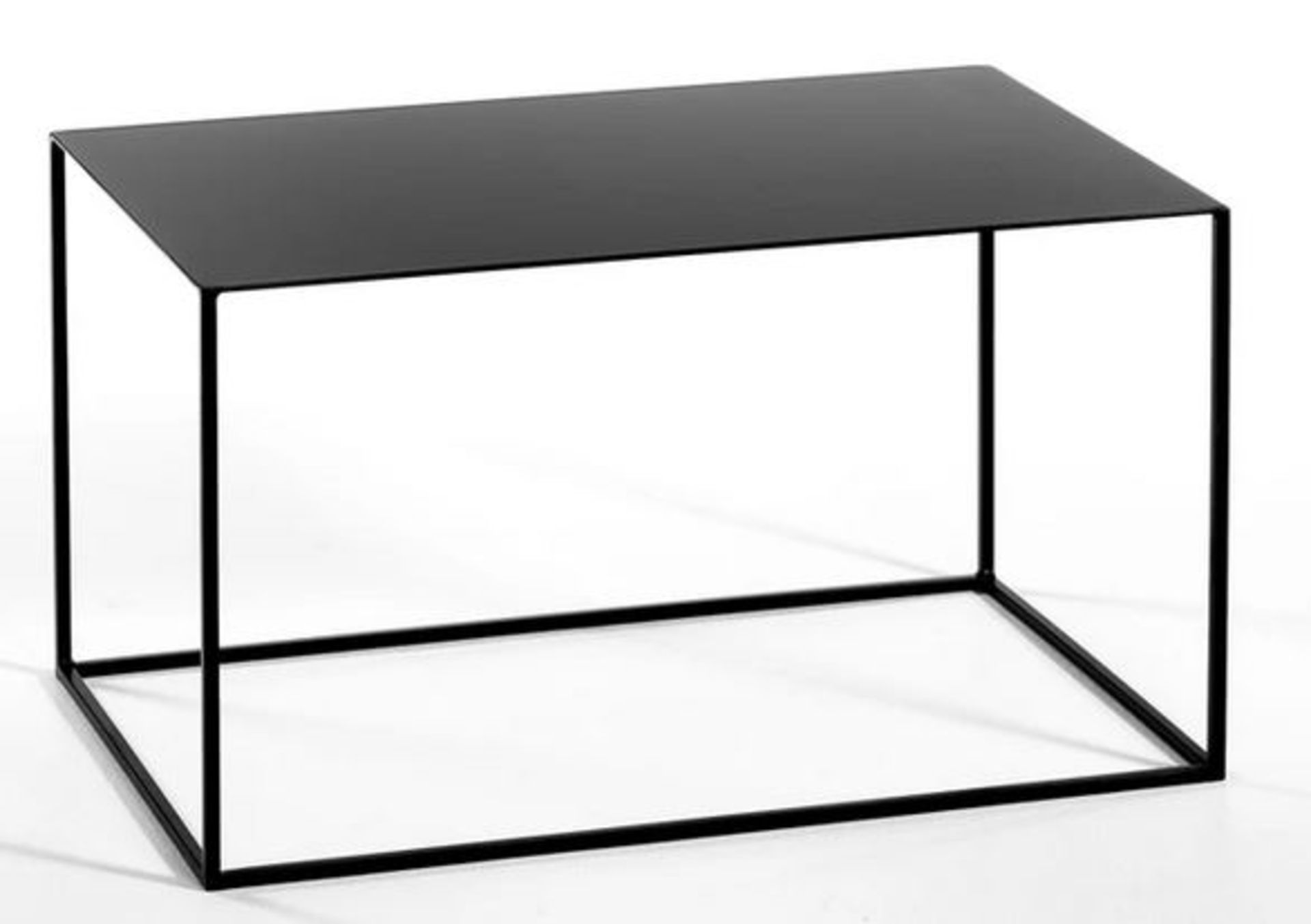 1 BOXED GRADE A DESIGNER AM.PM ROMY LARGE RECTANGULAR OCCASIONAL TABLE IN BLACK / RRP £130.00 (