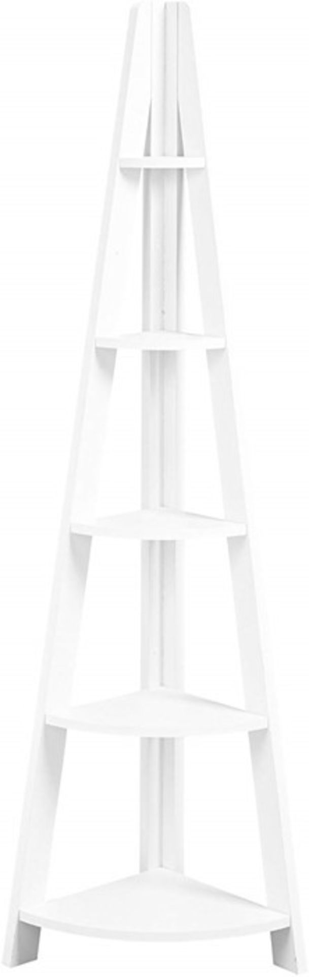 1 BOXED TIVA CORNER LADDER SHELVING IN WHITE - TIVAWHICOR / RRP £82.99 (PUBLIC VIEWING AVAILABLE)