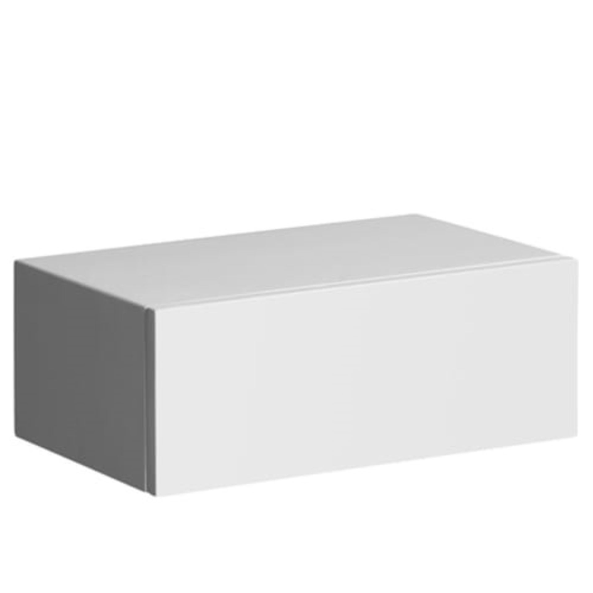 1 GRADE B BOXED DESIGNER VESPER 1 DRAWER SHELF UNIT IN WHITE / RRP £65.00 (PUBLIC VIEWING