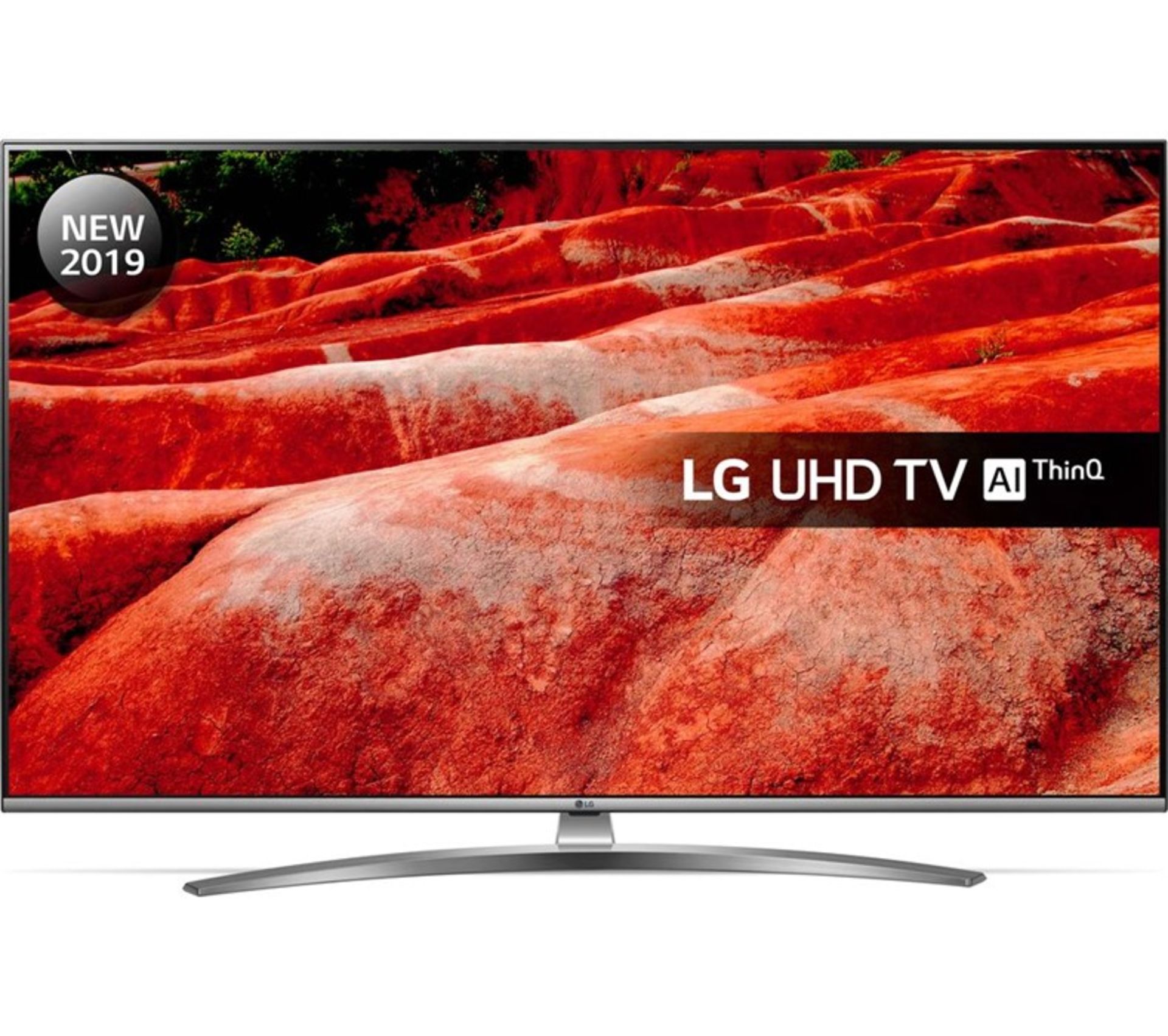 1 BOXED TESTED AND WORKING LG UHD TV AI THINQ 55" SMART TV / NO REMOTE / RRP £479.00 (PUBLIC VIEWING