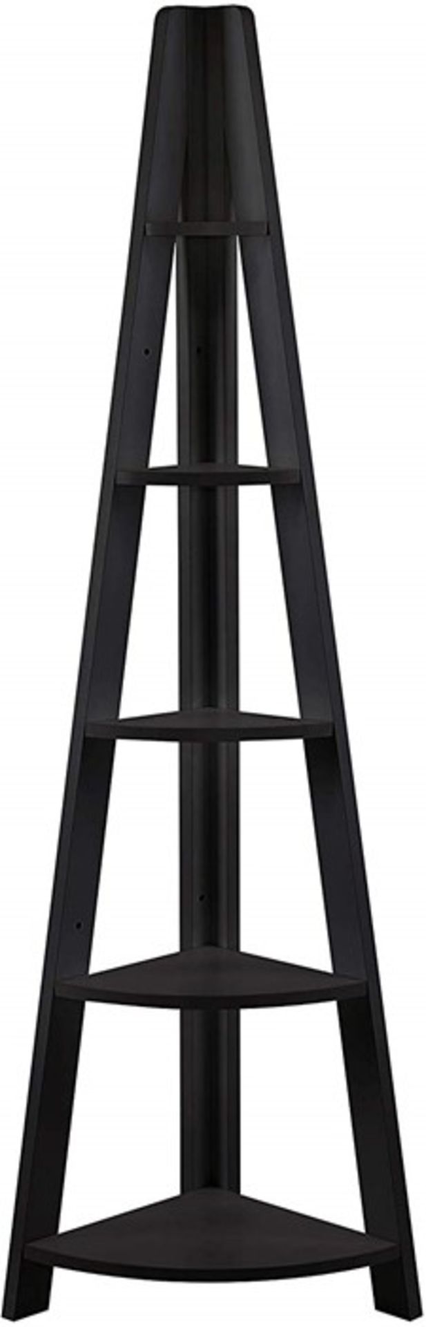 1 BOXED TIVA CORNER LADDER SHELVING IN BLACK - TIVABLACOR / RRP £82.99 (PUBLIC VIEWING AVAILABLE)