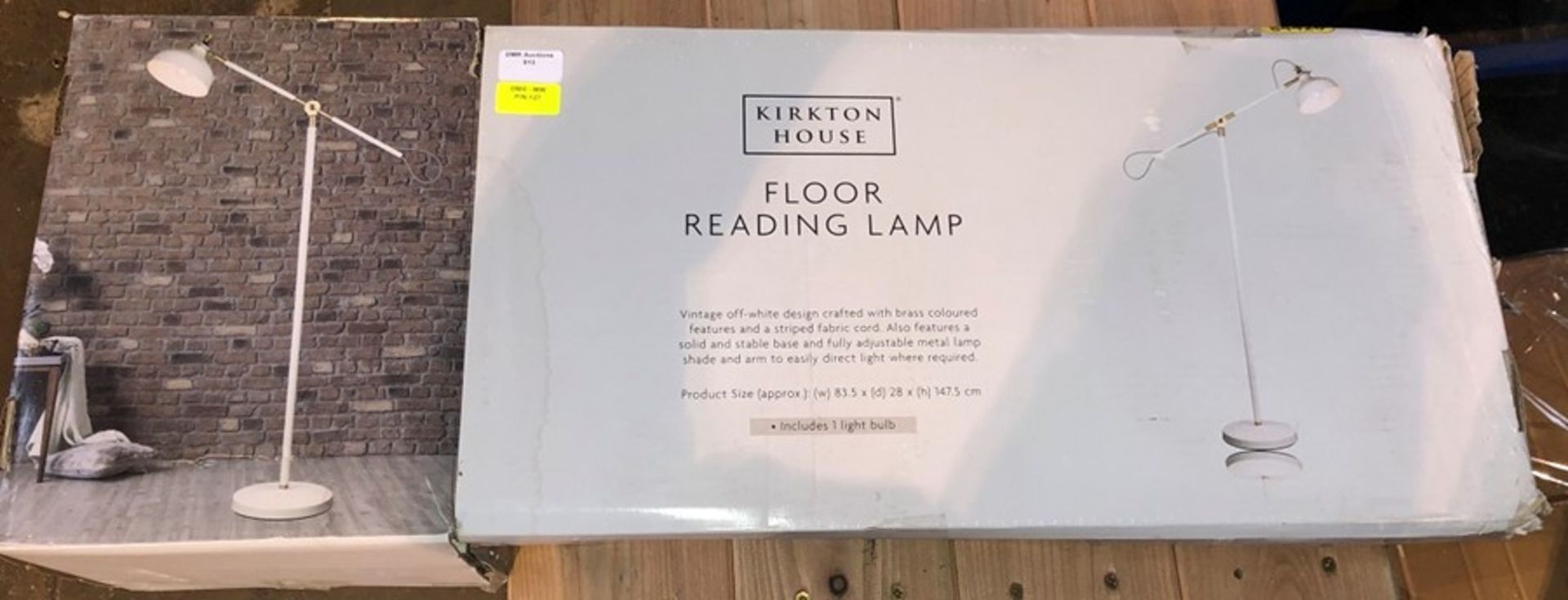 1 BOXED KIRKTON HOUSE FLOOR READING LAMP / RRP £46.99 (PUBLIC VIEWING AVAILABLE)