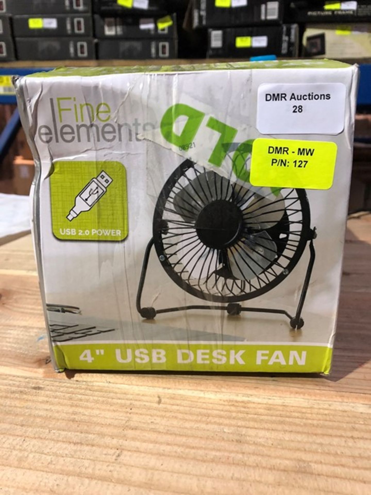 1 LOT TO CONTAIN 3 BOXED FINE ELEMENTS 4" USB DESK FAN (PUBLIC VIEWING AVAILABLE)