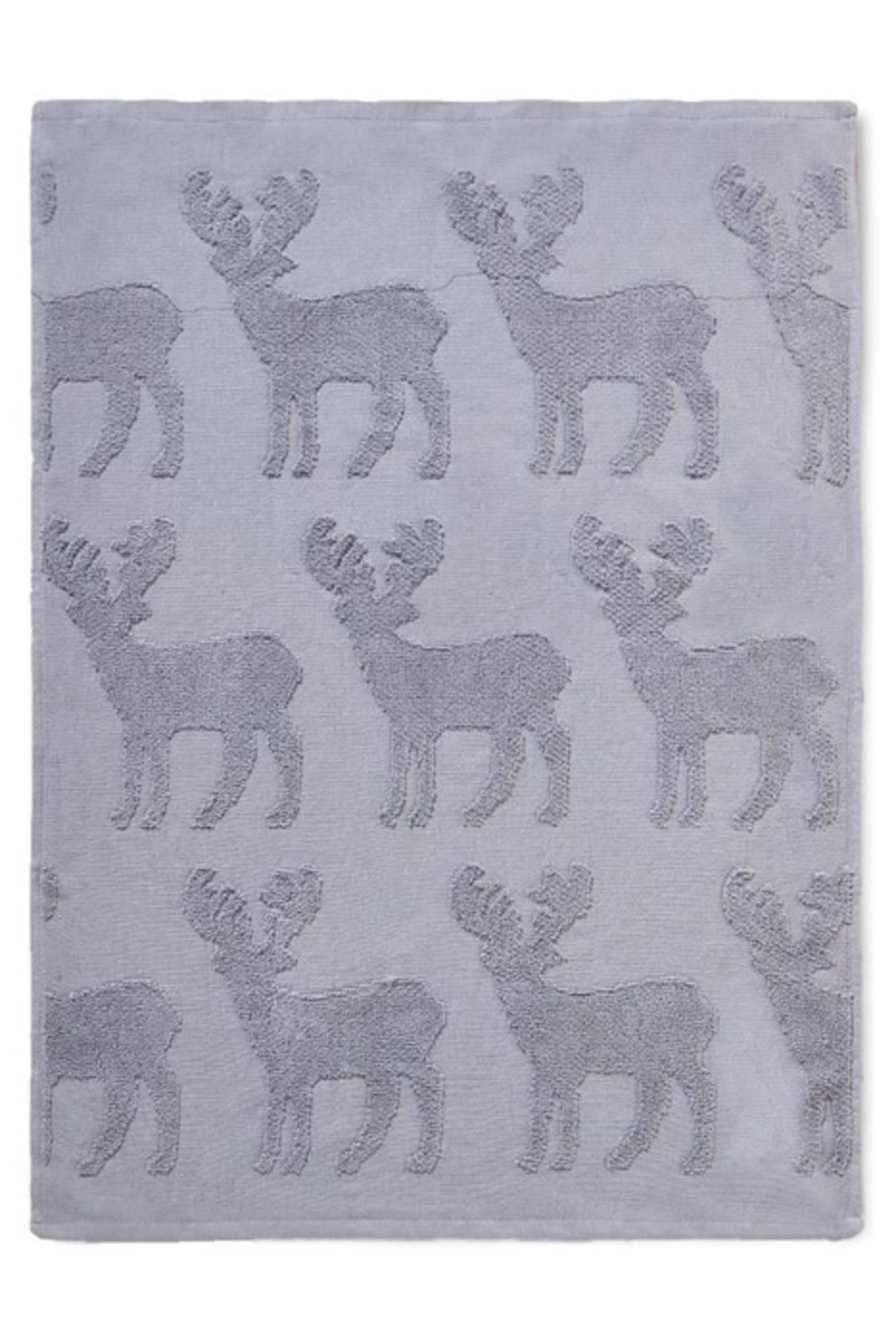 1 AS NEW BAGGED STAG EMBOSSED TOWELS IN GREY (PUBLIC VIEWING AVAILABLE)