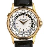 PATEK PHILIPPEGentleman's wristwatch "World Time".Manufacturer/Manufaktur: Patek Philippe, Geneva.