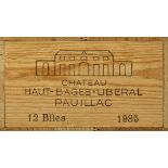 CHÂTEAU HAUT-BAGES-LIBÉRALPauillac, Grand Cru Classé, 1985.12 Flaschen. OHK.8xIN, 4xBN.- - -22.