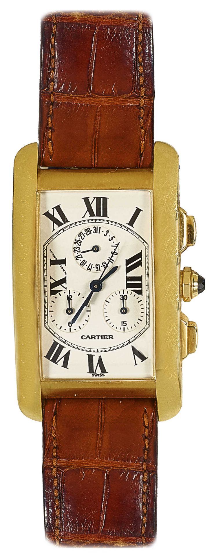 CARTIERGentleman's wristwatch "Tank Américaine".Manufacturer/Manufaktur: Cartier, Paris. Model: " - Bild 2 aus 2