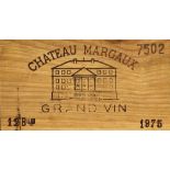 CHÂTEAU MARGAUXMargaux, Premier Grand Cru Classé, 1975.12 Flaschen. OHK.2xIN, 3xBN, 7xTS.1 Kapsel
