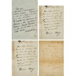 AUTOGRAFENKonvolut.4 von Hand verfasste Briefdokumente der bedeutenden französischen