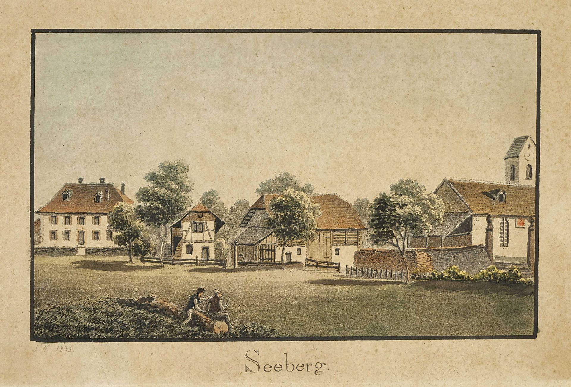 WEIBEL, JAKOB SAMUEL1771 Bern 1846Konvolut.2 Blätter aus "Bernische Landpfarrhäuser": 1. " - Bild 3 aus 3