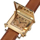 PATEK PHILIPPEArt Deco-style gentleman's wristwatch with cover.Manufacturer/Manufaktur: Patek