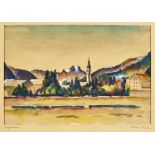 TACH, ETIENNEWarschau 1893 - 1964 PeseuxSamedan im Engadin.Aquarell,a. Passepartout sig. u.r.