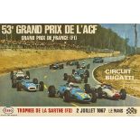ANONYMKonvolut.2 Blätter: 1. "53e Grand Prix de l'ACF 1967". 2. "24 Heures du Mans 1967".
