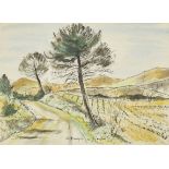 DUNOYER DE SEGONZAC, ANDRÉ ALBERT MARIEBoussy-Saint-Antoine 1884 - 1974 ParisHügelige Landschaft mit