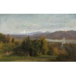 BENOUVILLE, JEAN ACHILLE1815 Paris 1891Vue du Mont-Blanc.Öl auf Leinwand,verso Atelier-Stpl.,37x59,5