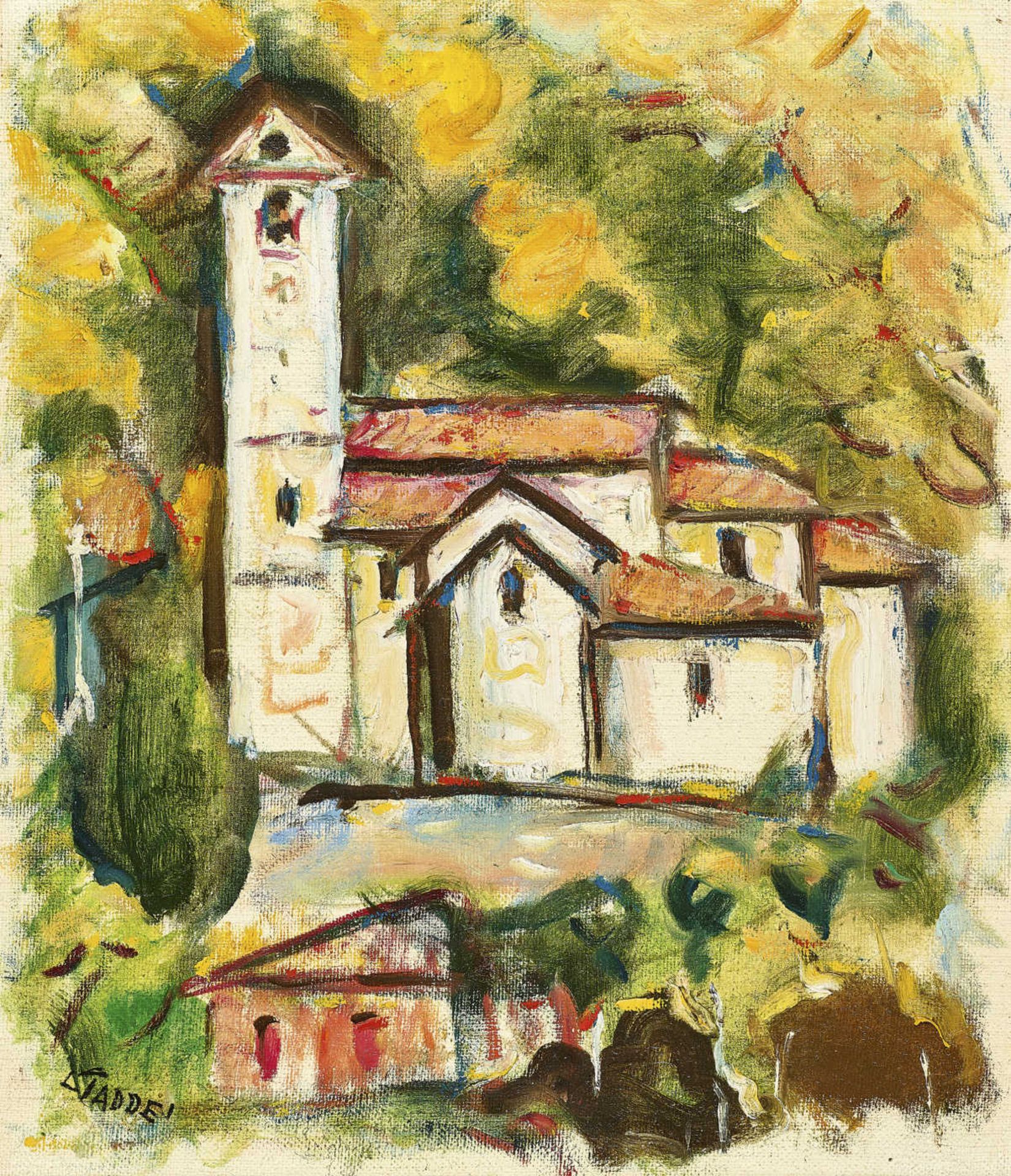 TADDEI, LUIGIBrè bei Lugano 1898 - 1992 AlbonagoChiesa di Arogno.Öl auf Leinwand,sig. u.l., verso