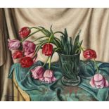 BARRAUD, FRANÇOIS ÉMILELa Chaux-de-Fonds 1899 - 1934 GenèveStillleben mit Tulpen in Becherglas.Öl