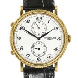 PATEK PHILIPPEGentleman's wristwatch "Travel Time".Manufacturer/Manufaktur: Patek Philippe,