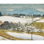 HESSE, BRUNOZürich 1905 - 1999 OschwandSchneeschmelze.Aquarell,mgr. u. dat. "II" (19)43 u.r. sowie